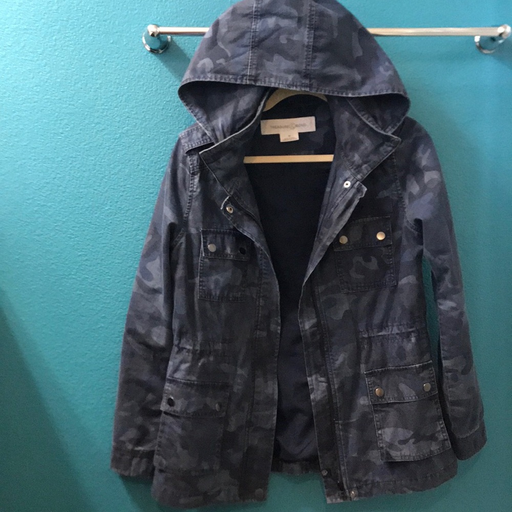 Treasure and Bond Denim Camo Jacket